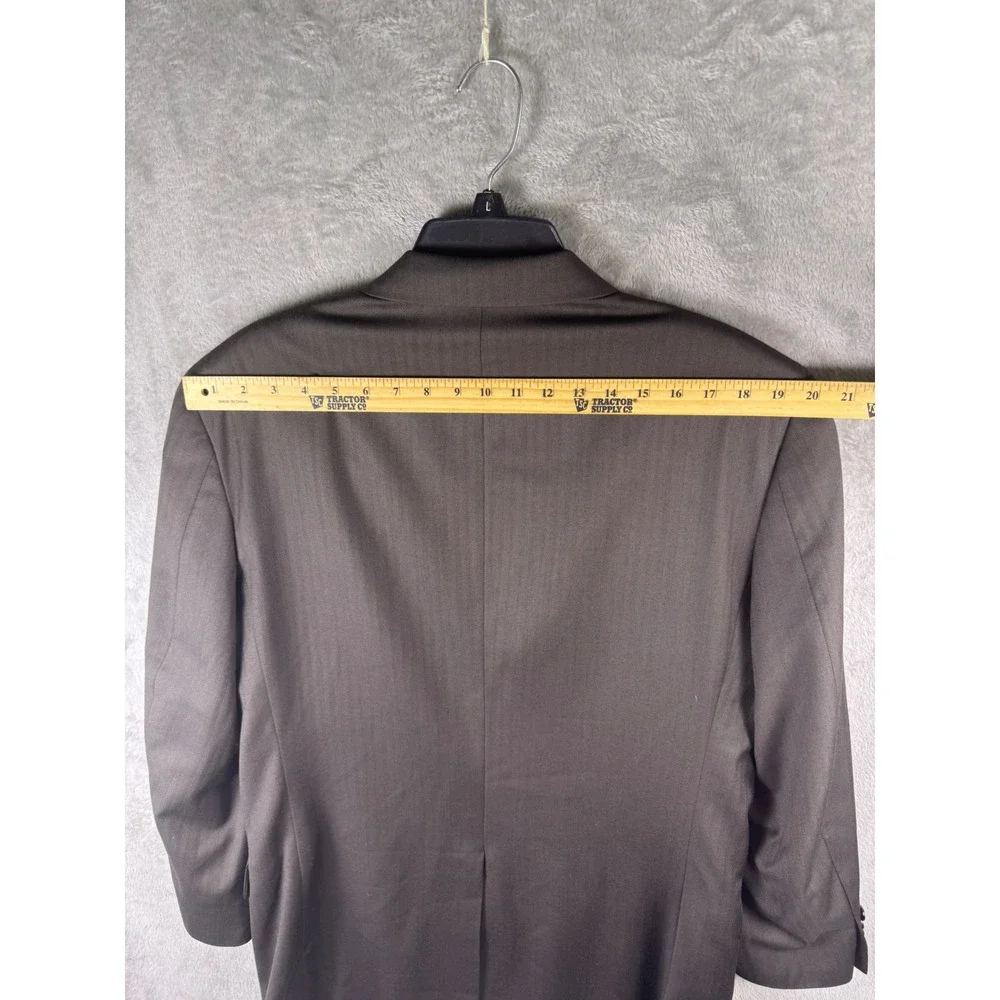 Jos. A. Bank 42L Mens Signature Collection Brown Herringbone 100% Wool Blazer
